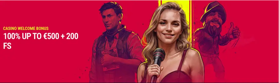 Welcome bonus promotion banner
